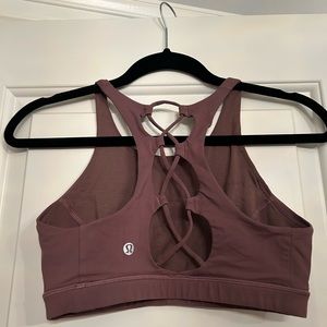 Mauve high neck Lululemon bra